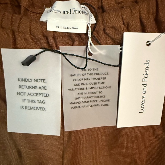 NWT Lovers & Friends Asa Easy Linen Pant in Chocolate Pants ONLY Size XS - Picture 12 of 14